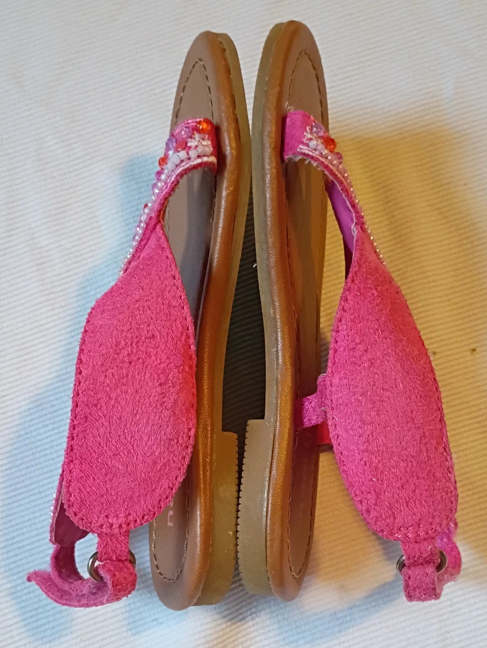 naartjie Kids Ceclia Bright Pink Beaded  Sandals